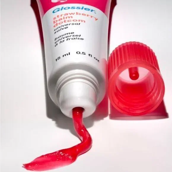 Glossier Strawberry Balm Dotcom, New - Picture 2 of 3